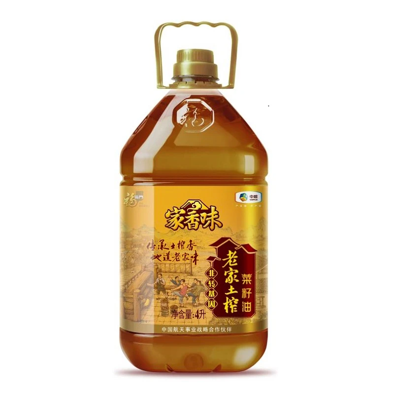 福临门 家香味老家土榨菜籽油 4L/桶