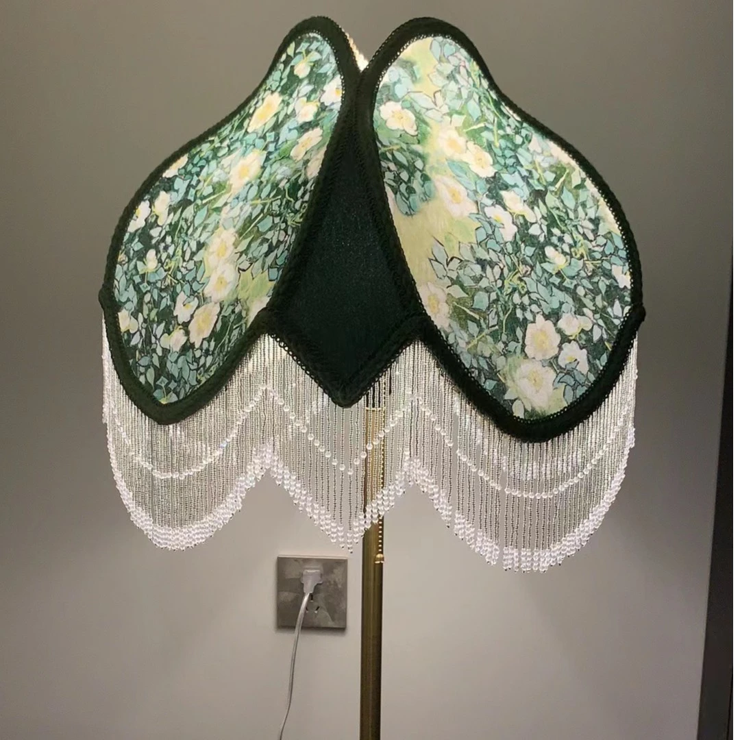 野玫瑰美式复古落地灯客厅卧室书房古典装饰灯成套家具