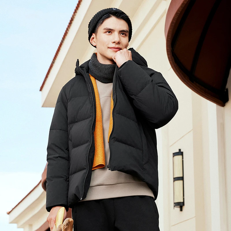 乔丹2024年冬季保暖防风无氟防泼水梭织连帽男性外套QDEGM3244082