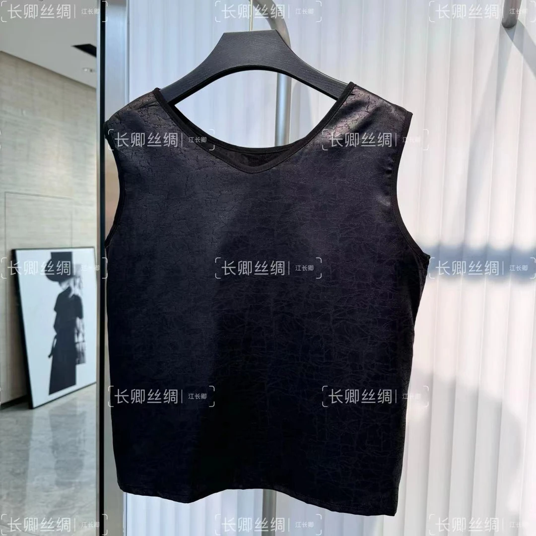 龟裂纹新中式女背心短裤套装双面双色 7012+7013