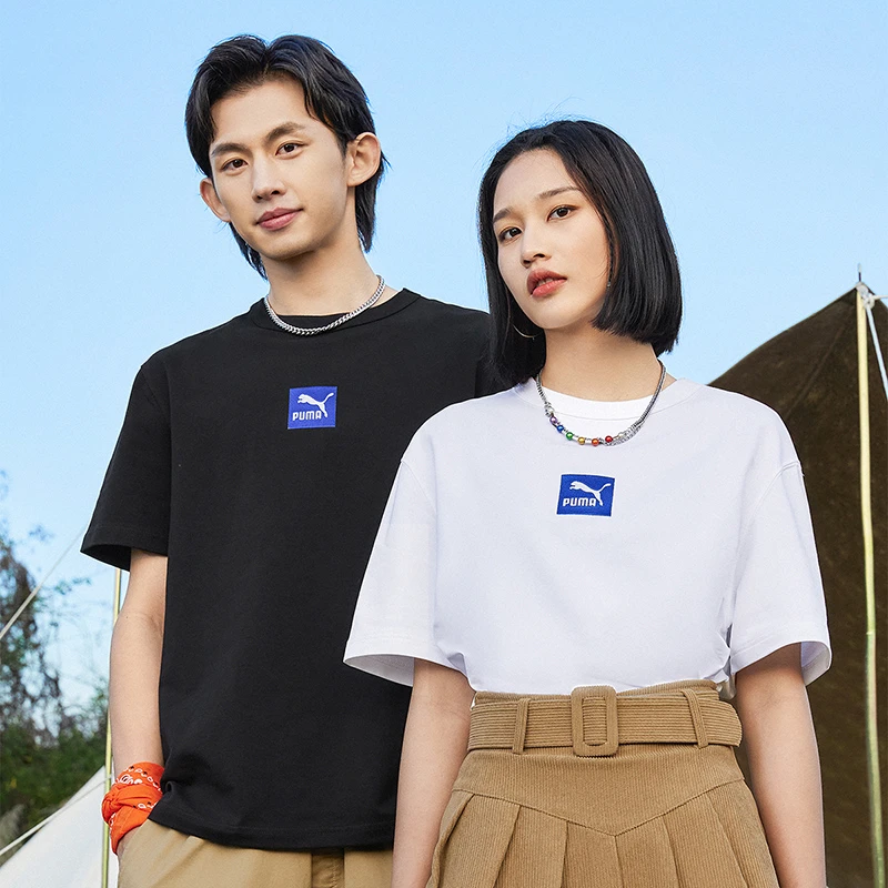 【李小双专属】PUMA彪马官方男装女装刺绣LOGO休闲款短袖T恤536781