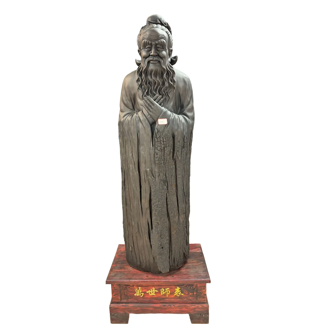 木雕工艺品摆件（25号孔子）纯手工匠心技艺精细雕刻品
