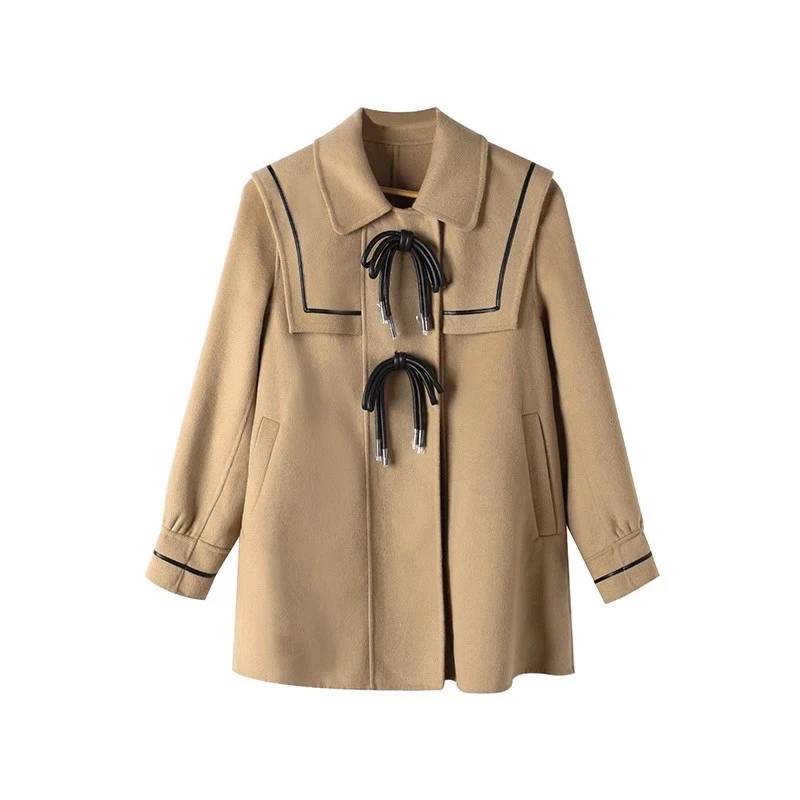 Z134甜美风双面呢大衣