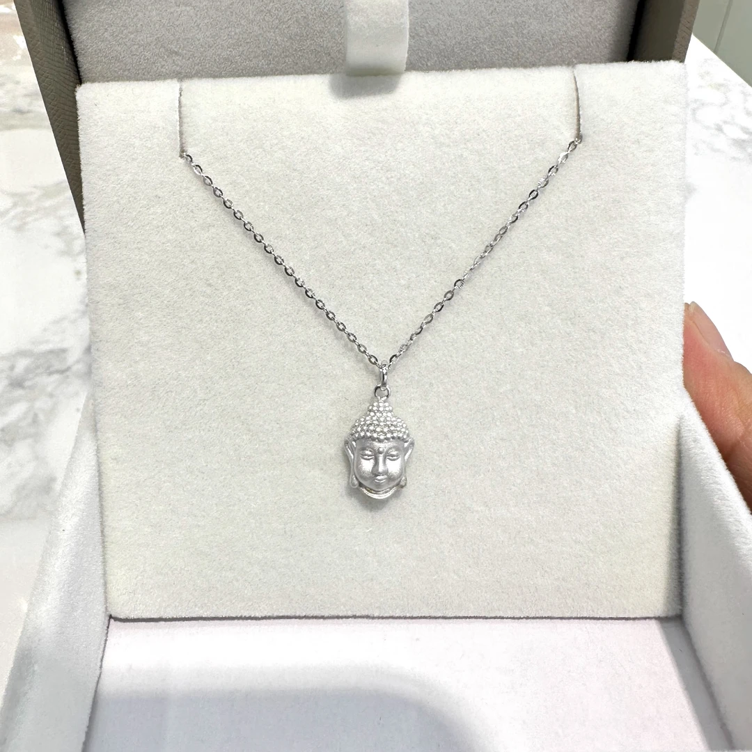 足银银制品 999足银手工气质轻奢时尚百搭银色满钻坠链女士小众简