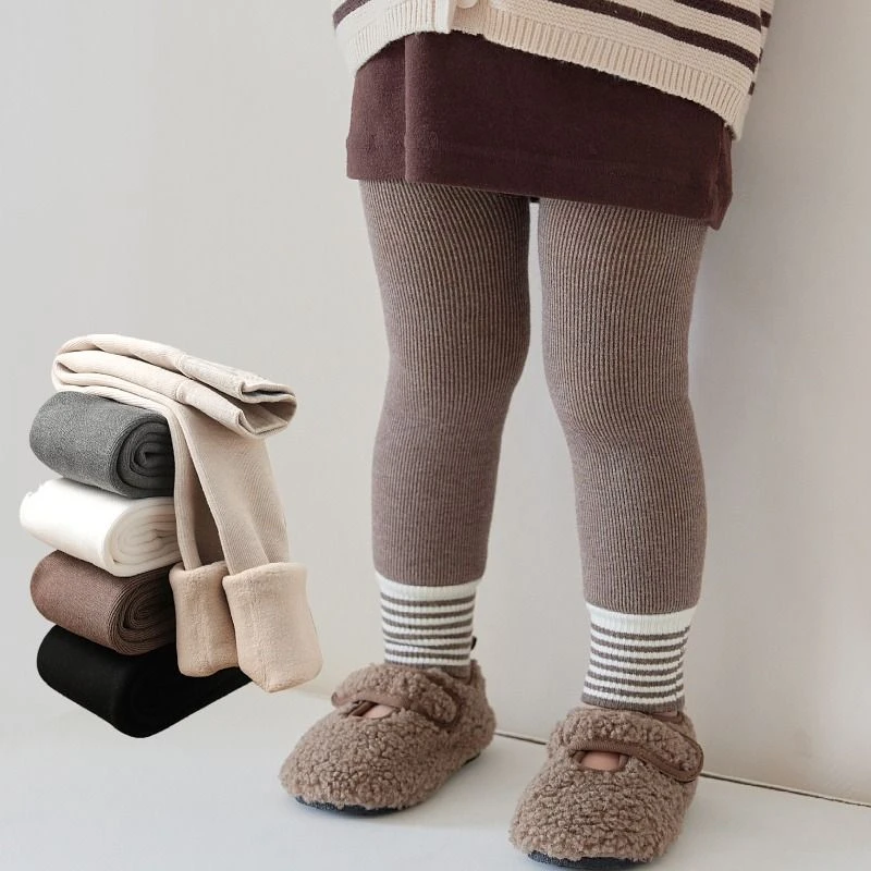 婴儿加绒打底裤秋冬季加厚宝宝大PP长裤儿童裤袜女童保暖棉裤外穿