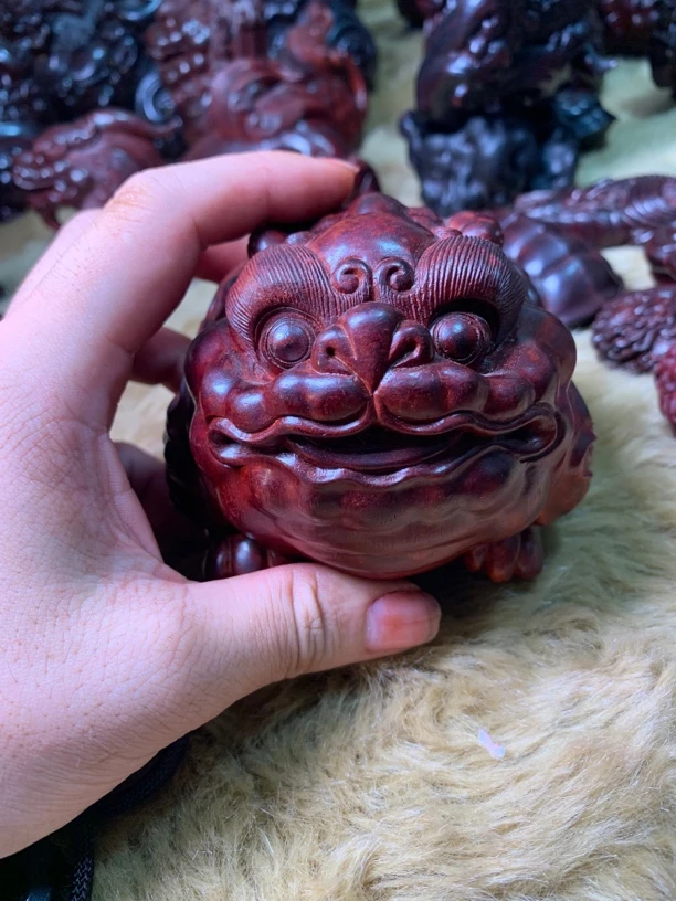 湘工云天手作孤品印度小叶紫檀金蟾檀香紫檀