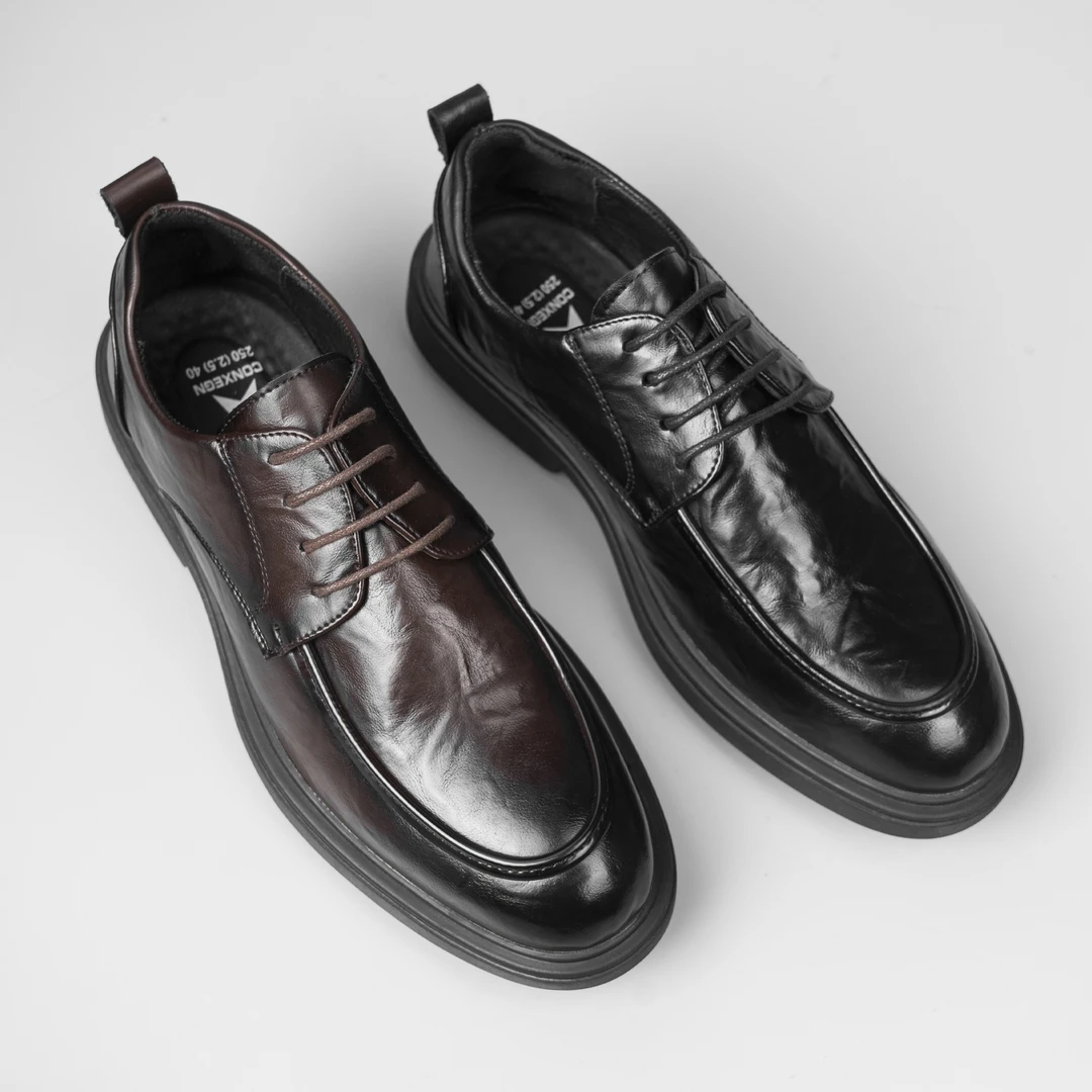 爆款2025牛皮真皮男士商务休闲皮鞋英伦风时尚新郎上班男鞋85630