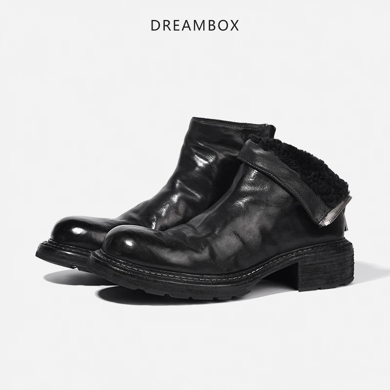 【湿冰止滑系列】dreambox钧博vibram加绒加厚保暖马丁靴马皮雪地靴