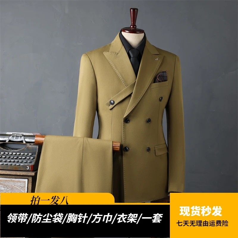 啄木鸟新郎西服套装男士商务职业正装结婚礼服英伦风休闲韩版西装