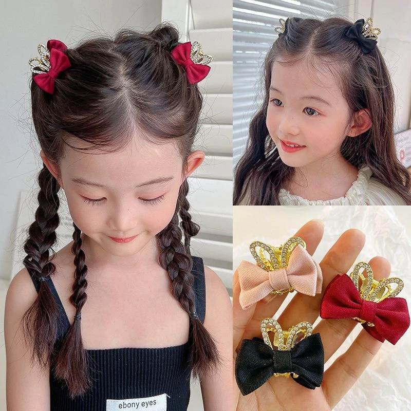 双面蝴蝶结小宝宝女儿童发饰小号侧边刘海发夹女童碎发卡夹子头饰