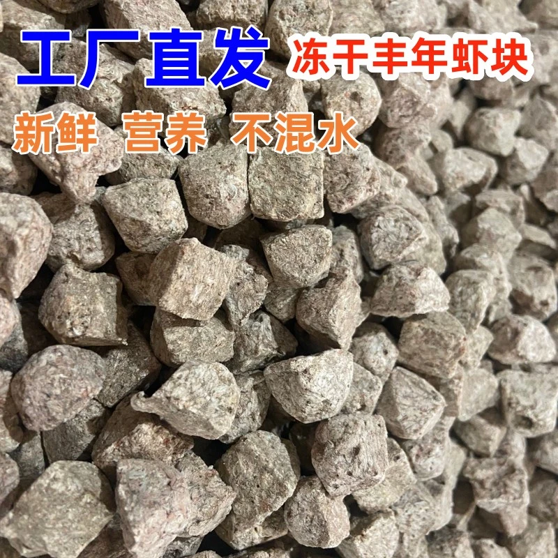 冻干丰年虾块热带观赏鱼新鲜营养高蛋白鱼食灯科斗鱼孔雀鱼饲料