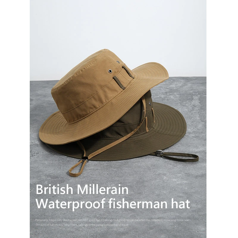 mrduck英国British Millerain复古防水油蜡布户外防晒登山渔夫帽