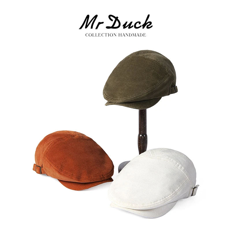 Mr DUCKmrduck鸭舌帽 进口英国MOSS灯芯绒2025新款高雅经典前进帽