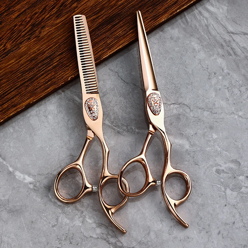 018工厂店玫瑰金剪刀平剪常规无痕发型师专用