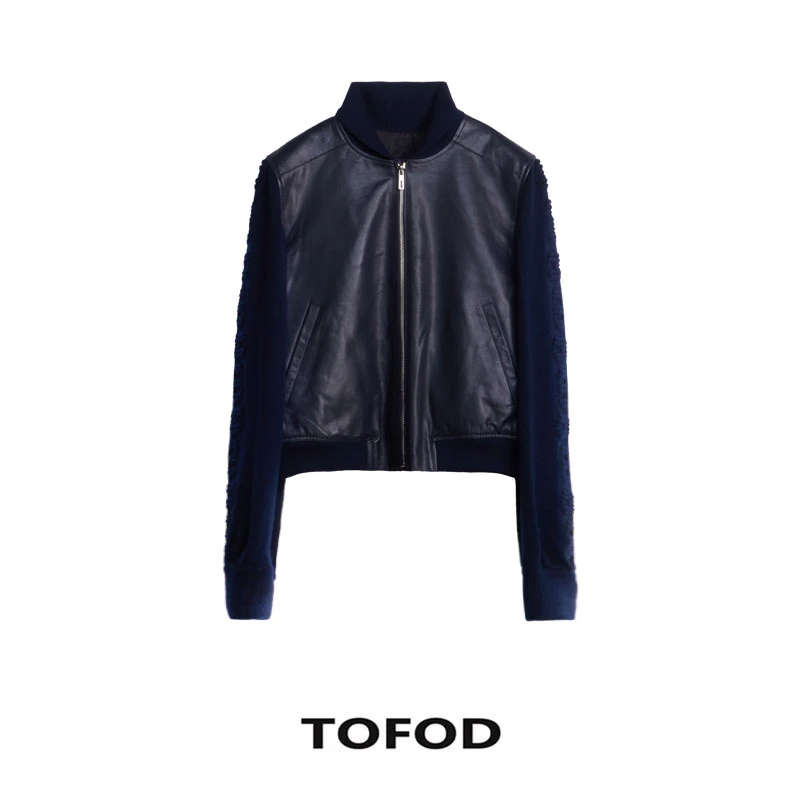 TOFOD '马术世家" H专用荔枝纹羊皮夹克 丝棉内衬皮衣外套