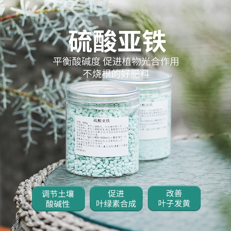 有寻植物硫酸亚铁园艺肥料土壤改良调酸性适用茶花栀子专用肥盆栽