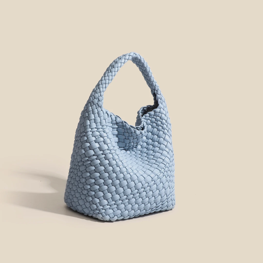 《中码》小众设计时尚编织包单肩子母包女士