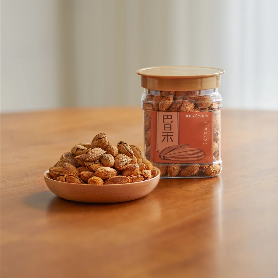 年货坚果巴旦木罐装炒货休闲食品茶配薄皮奶香小零食手捏爆壳网红