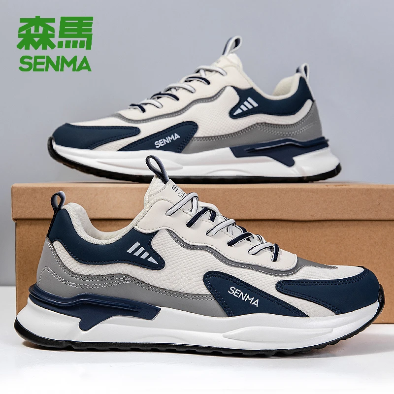 SENMA/森马男鞋秋季新款休闲百搭皮面跑步运动鞋休闲鞋A09400002