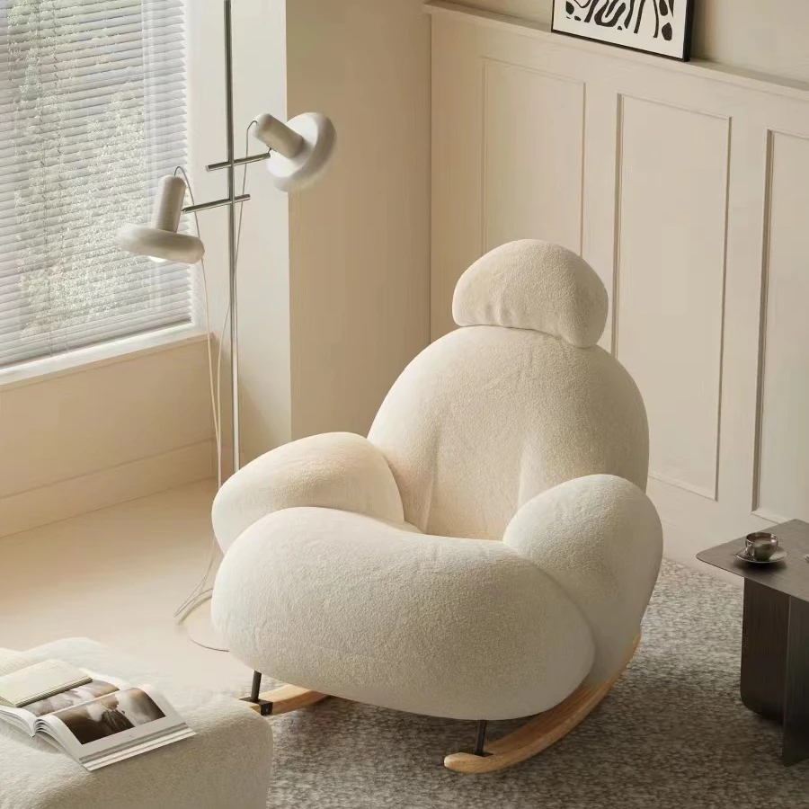 【大白椅摇椅松弛感】网红可爱小沙发单人地上懒人沙发简约现代阳台