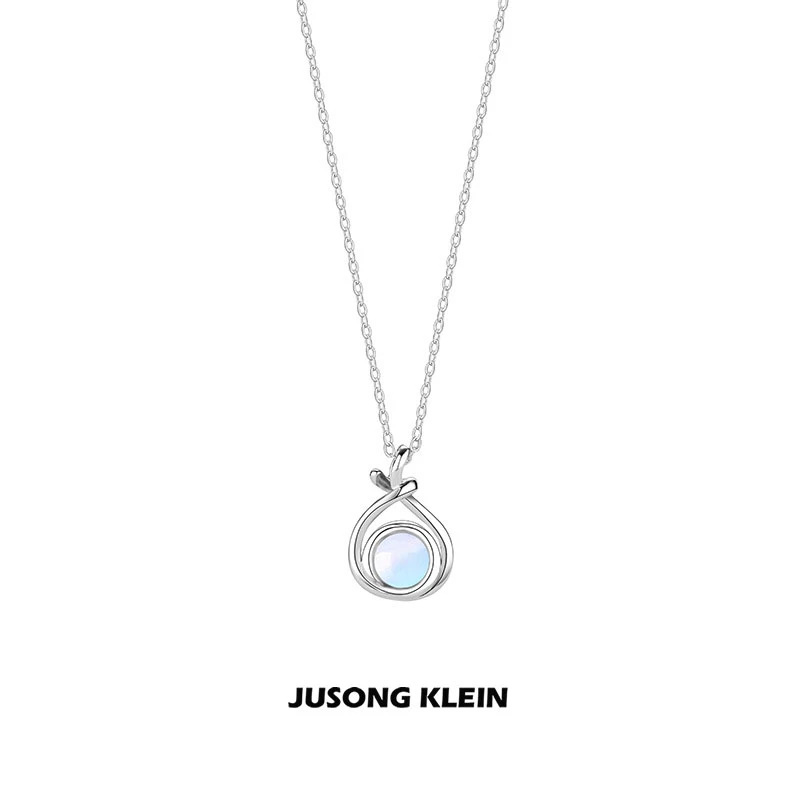 Jusong klein 钛钢项链 时髦好物水滴项链女轻奢感百搭气质锁骨链