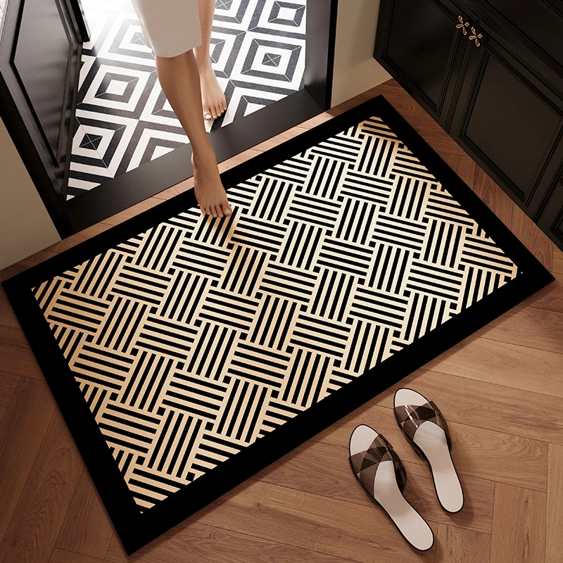 地毯门垫吸水防滑垫轻奢脚垫地垫家用卧室卫生间厕所裁剪玄关简约
