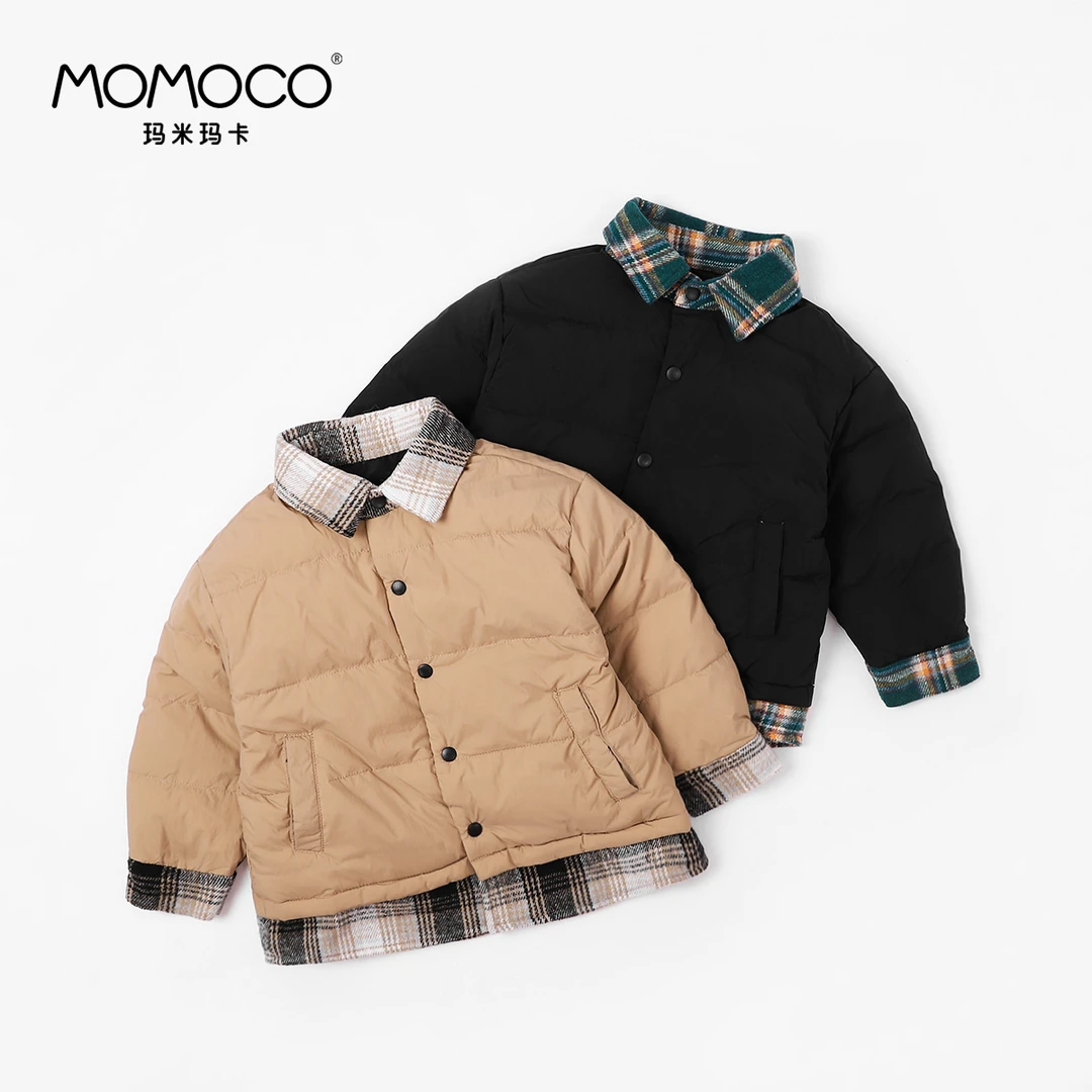 【芷芸专属】MOMOCO男童冬季拼接外套羽绒服羽绒 75430103005/2020