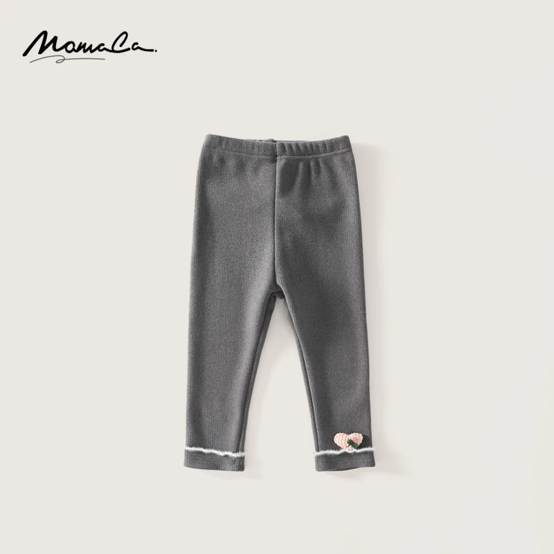 MOMOCO冬季新款女童甜美桃心打底裤75830360007