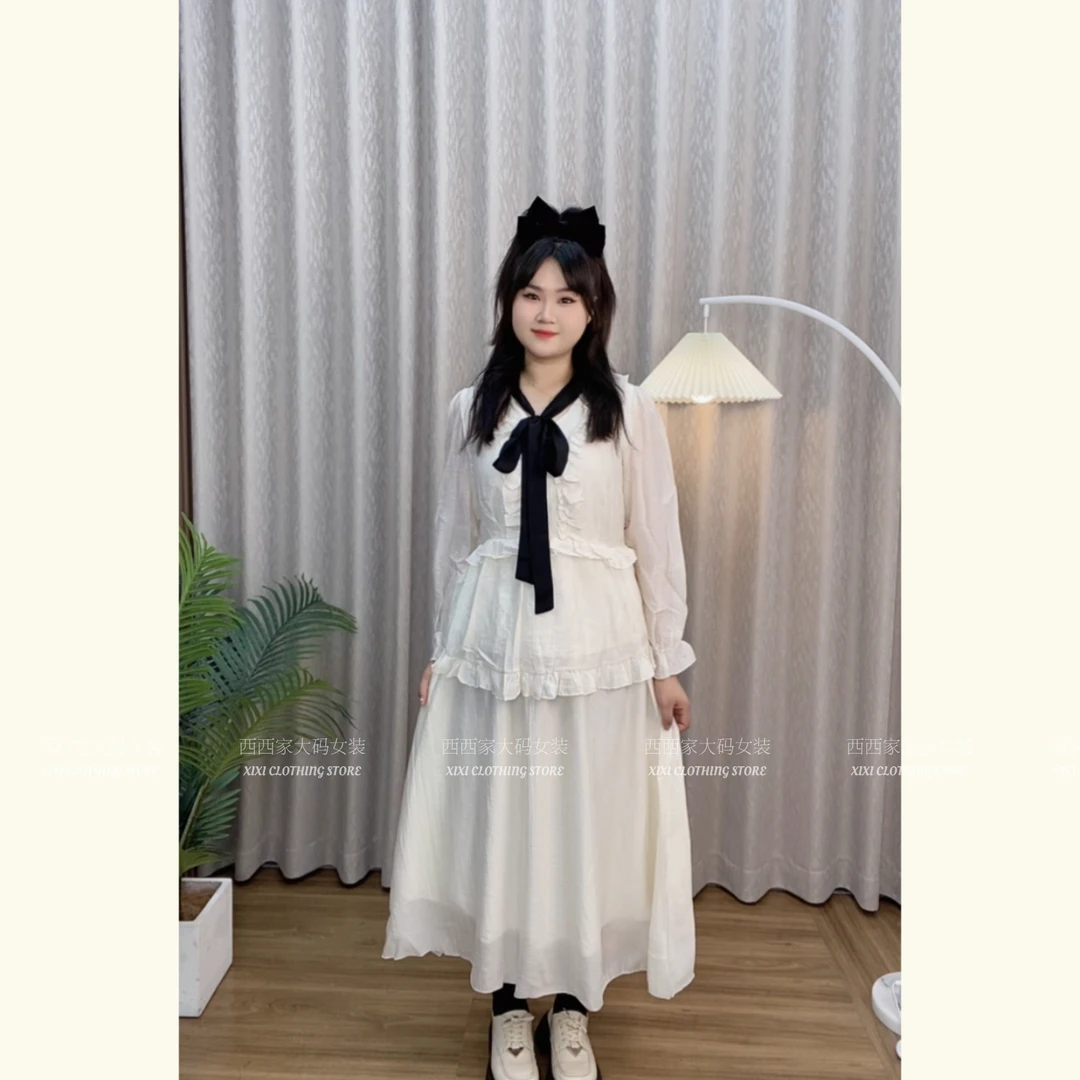 【XIXIJIA】『公主早茶』法式气质白色连衣裙女春秋高级感超仙长裙