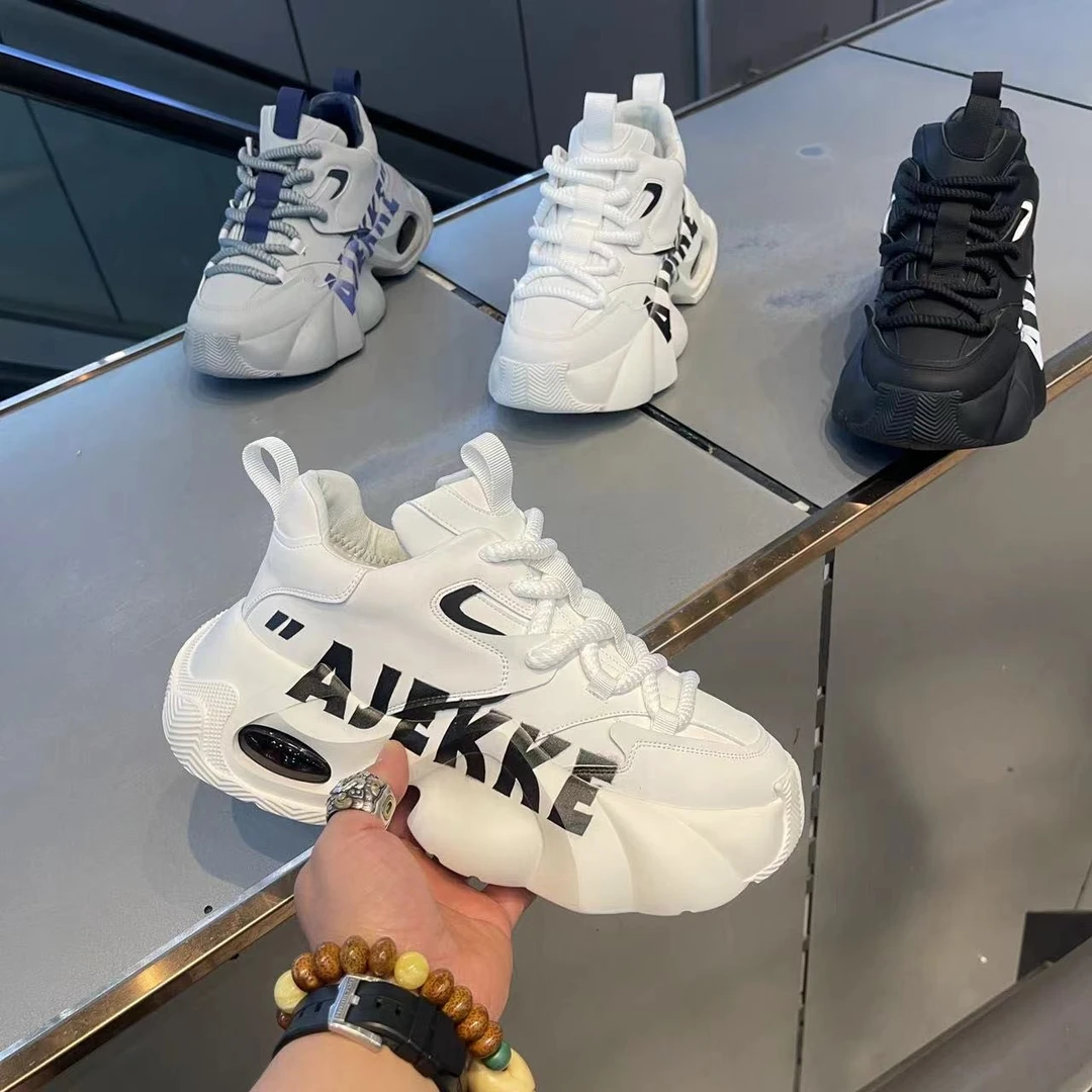 【新款】AJ家23660A秋冬新款男士潮流厚底老爹鞋轻便舒适时尚休闲鞋