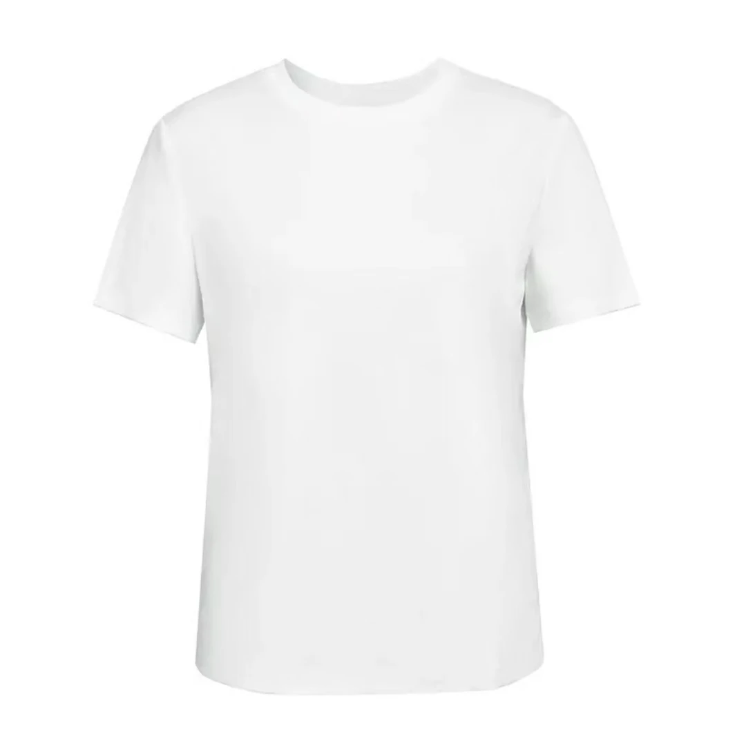 DEEPBREATH深呼吸经典百搭光泽凉感纯色圆领长绒棉T恤A301182