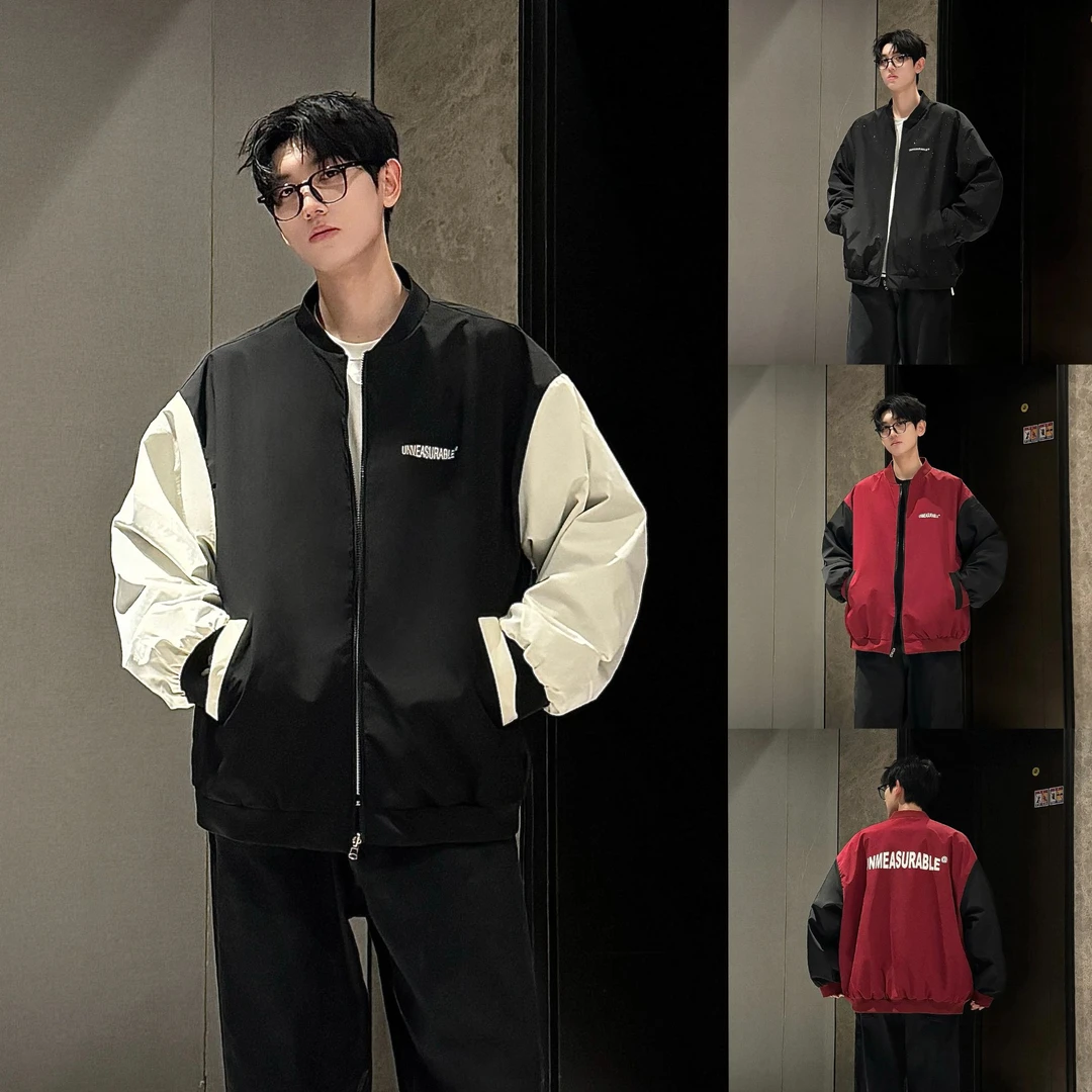 HN潮牌-【双面穿星空】秋季新款宽松百搭棒球服外套男情侣夹克上衣