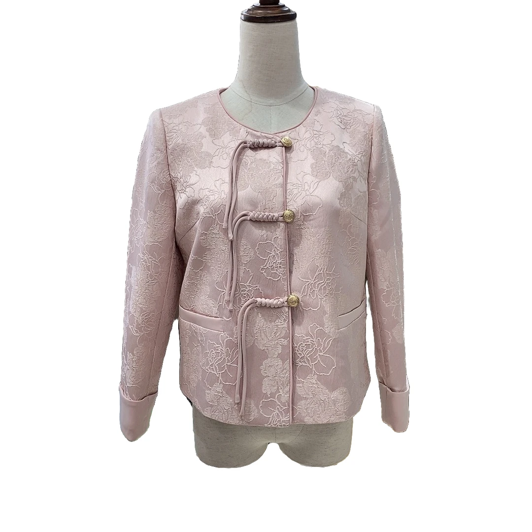 TL5124135回味依衣时尚新中式短款中国风重工提花设计师上衣外套