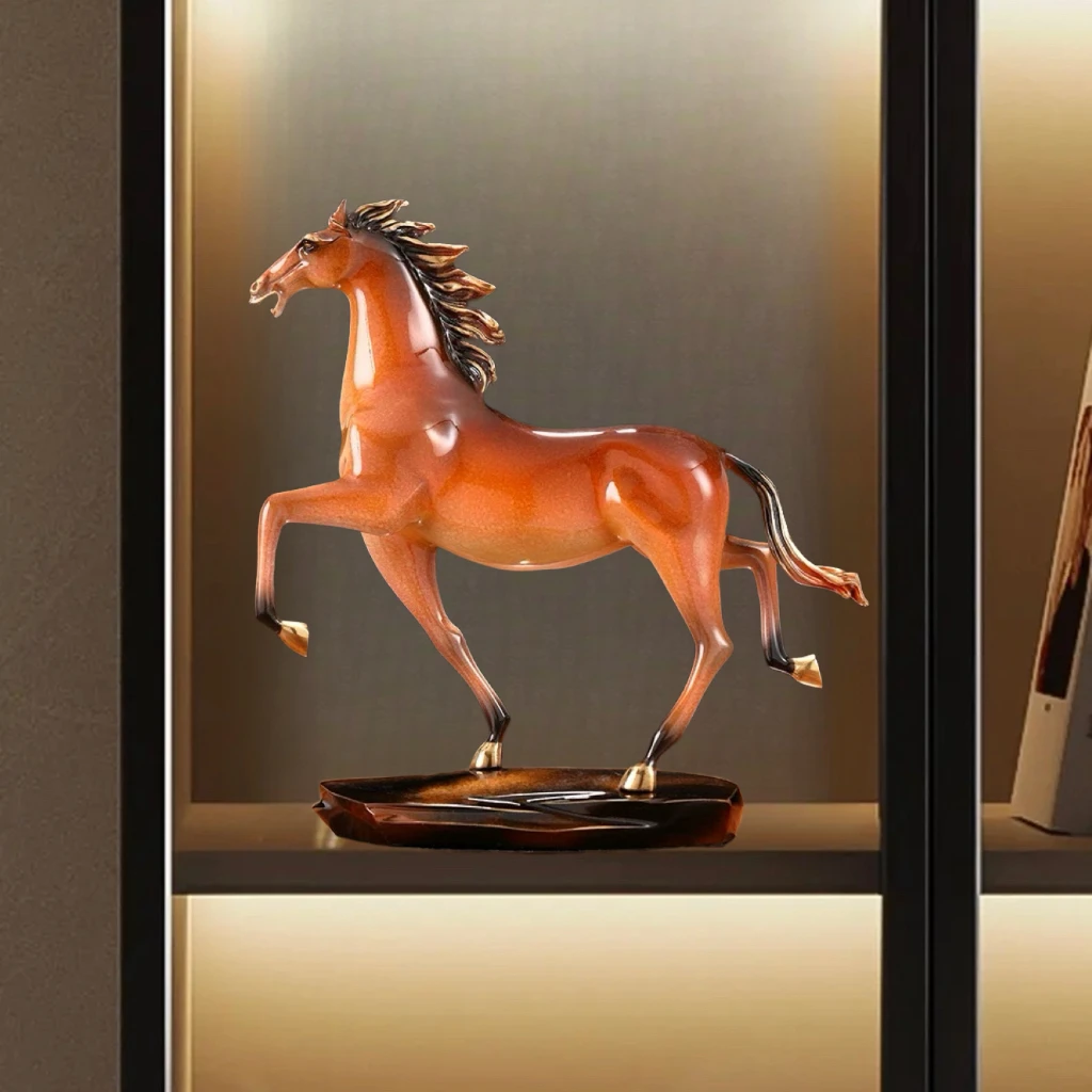 马到成功奔马摆件办公室家居酒柜玄关装饰品乔迁新居礼品
