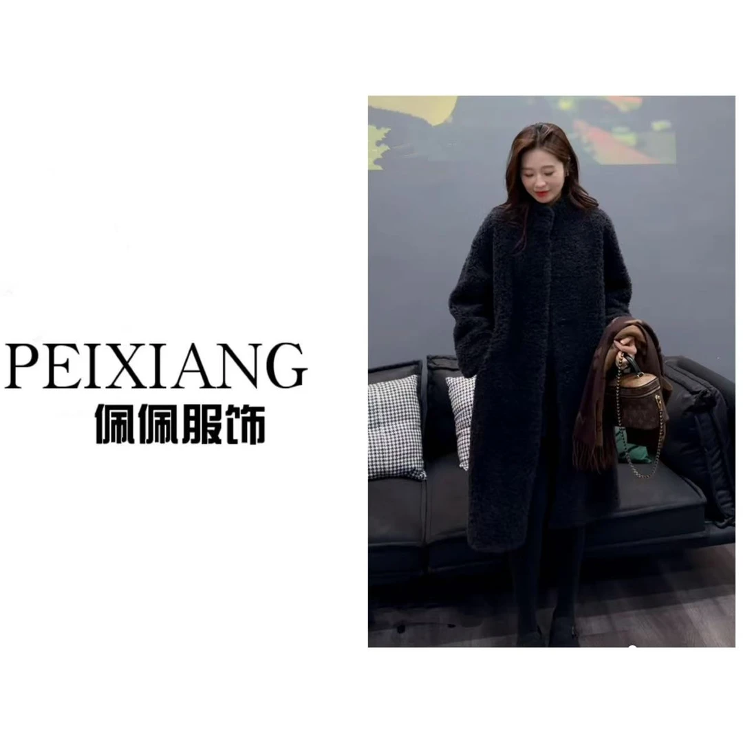 佩佩JA 【韩系立领毛毛外套】100全羊毛外套  S1439 5125117 轻 仙