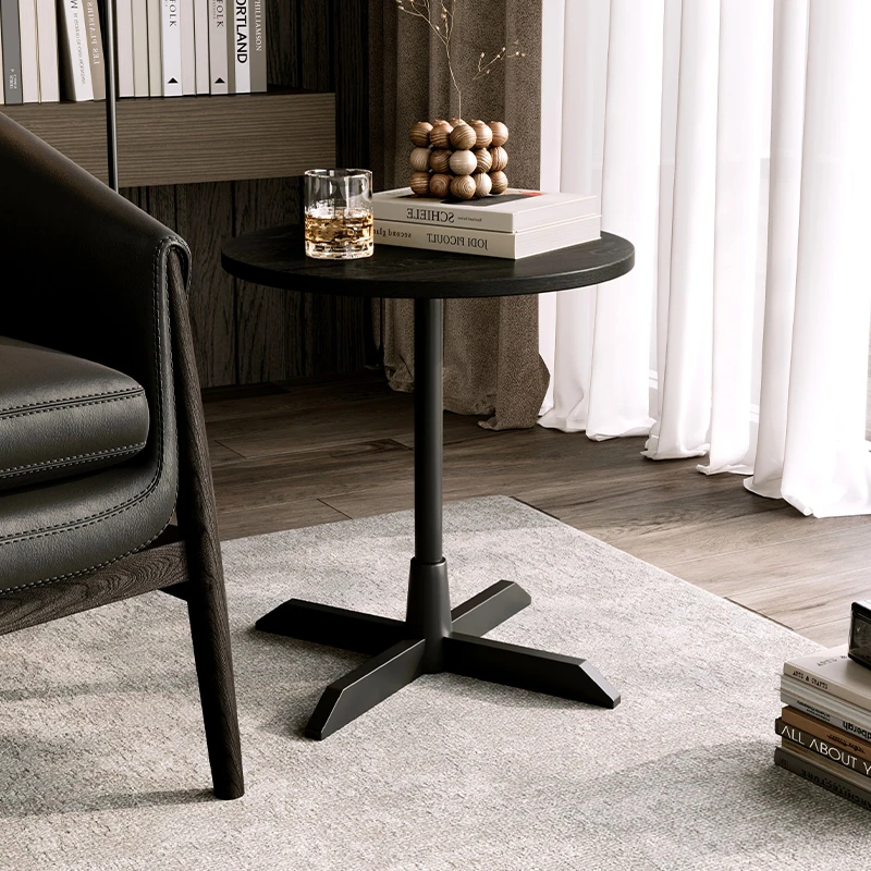 顾家家居现代意式客厅圆形角几边几家用置物茶几DS7210