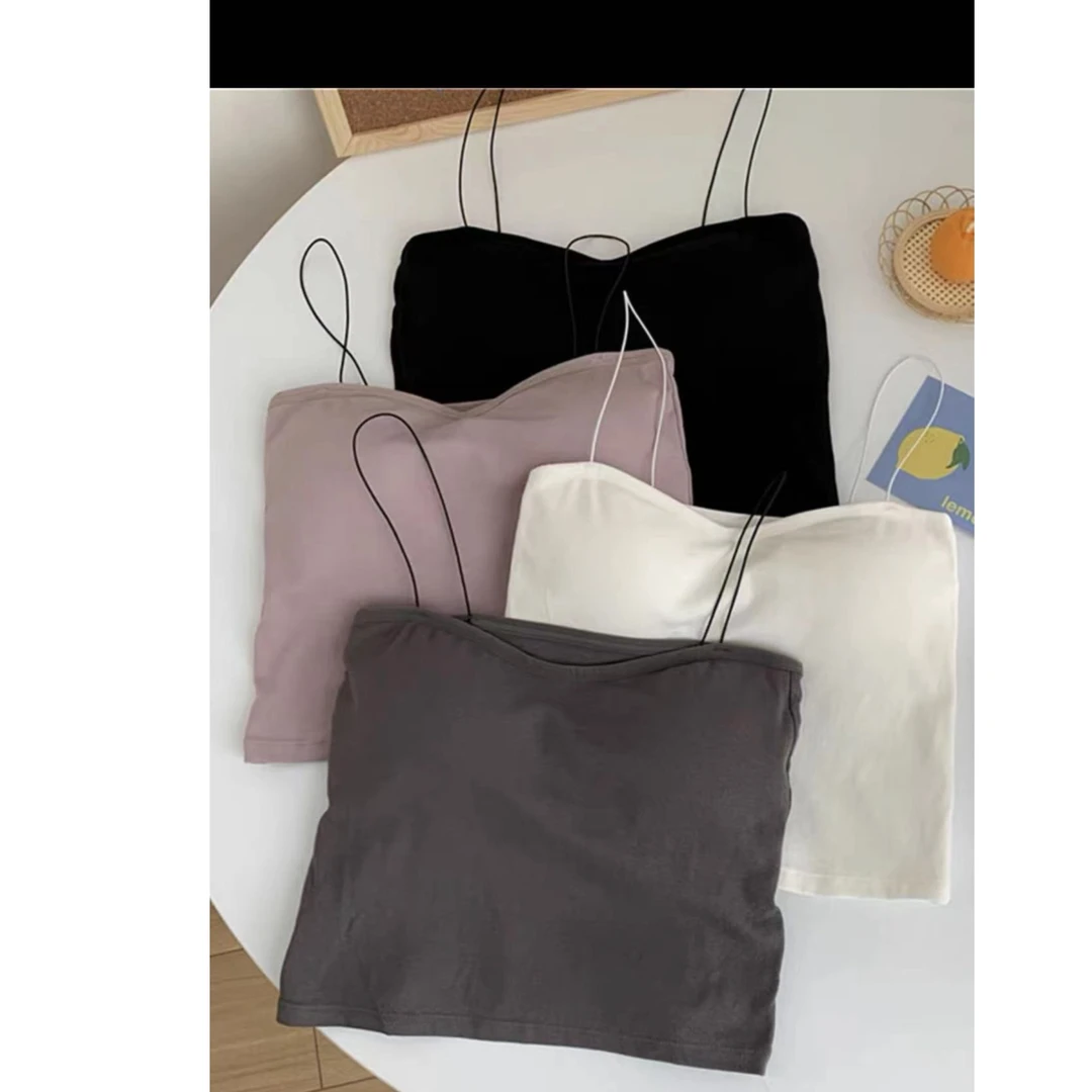 【梦婷家】防走光打底百搭小吊带背心