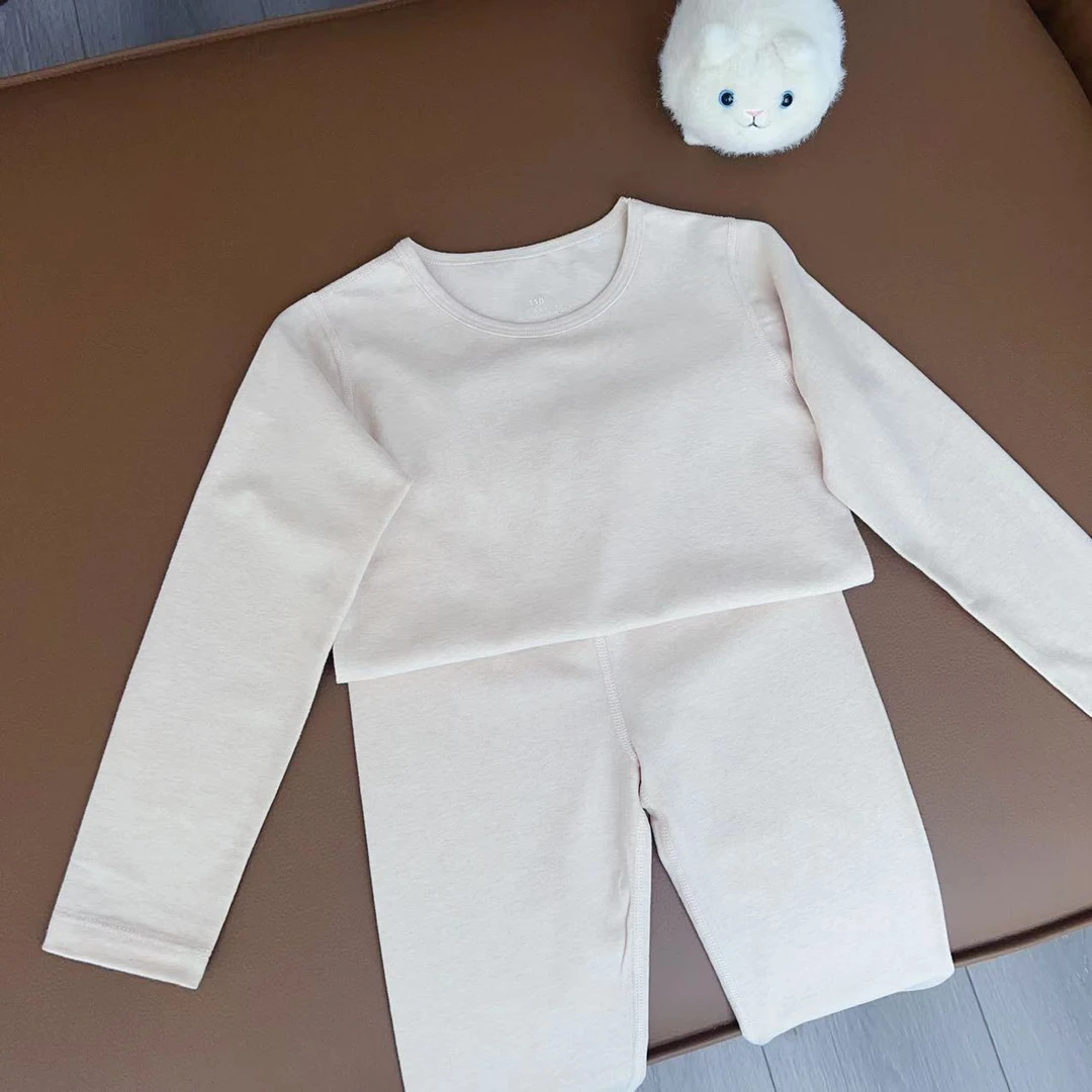 【好舒服】女童米色厚款软乎乎简约百搭套装 T223012