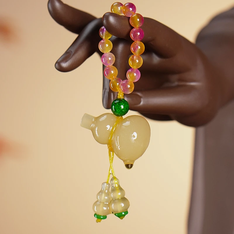 铜合金吊坠 【福禄】羊角葫芦手把件吊坠百搭手工