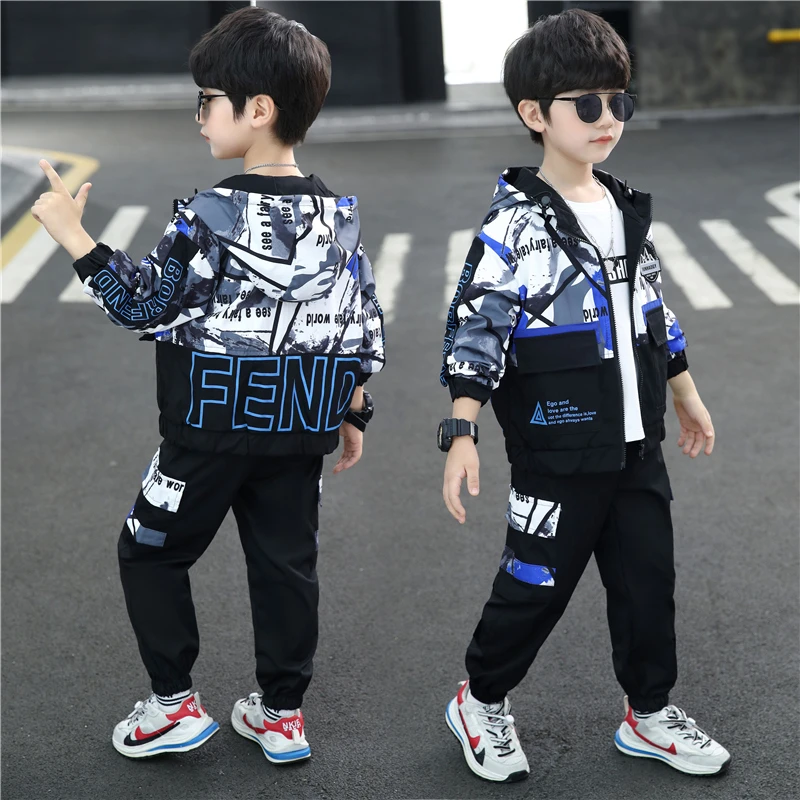 儿童装男童春秋套装2025新款中大童帅气男孩春秋季时髦酷帅秋款潮