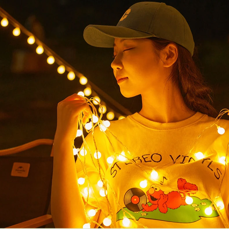 星星灯太阳能露营夜市摆摊装饰庭院氛围led小彩灯闪灯串灯满天星D