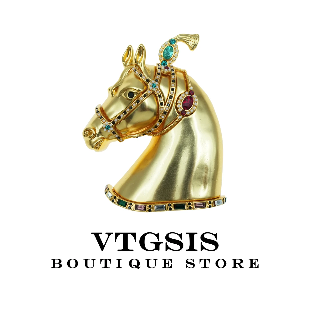 VTGSIS 合金琉璃胸针 5856战马胸针时尚百搭轻奢复古【直播同价】