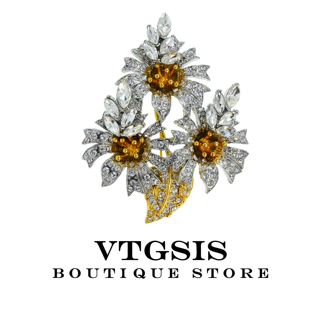 VTGSIS 合金合成锆石胸针 5675浪漫梦境小雏菊胸针设计师镶嵌饰品