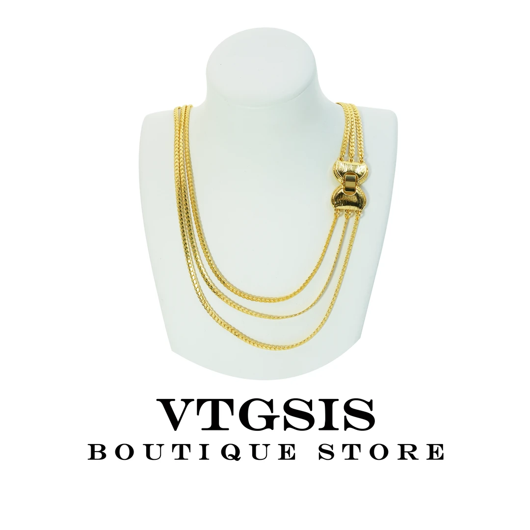 VTGSIS 合金项链 3626切尔沙世界金色三层项链百搭时尚【直播同价】
