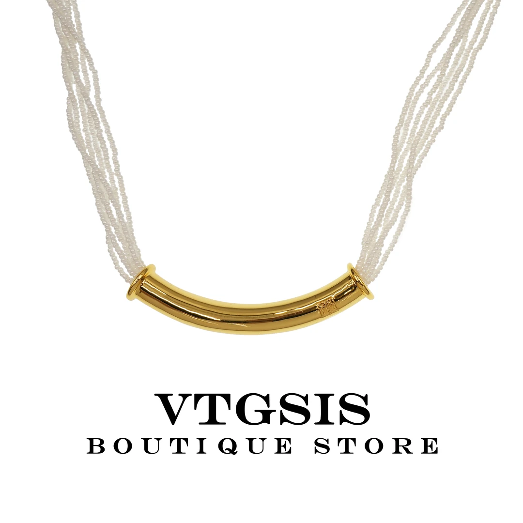 VTGSIS 合金项链 3655忧郁王子白色小珠珠项链百搭时尚【直播同价】