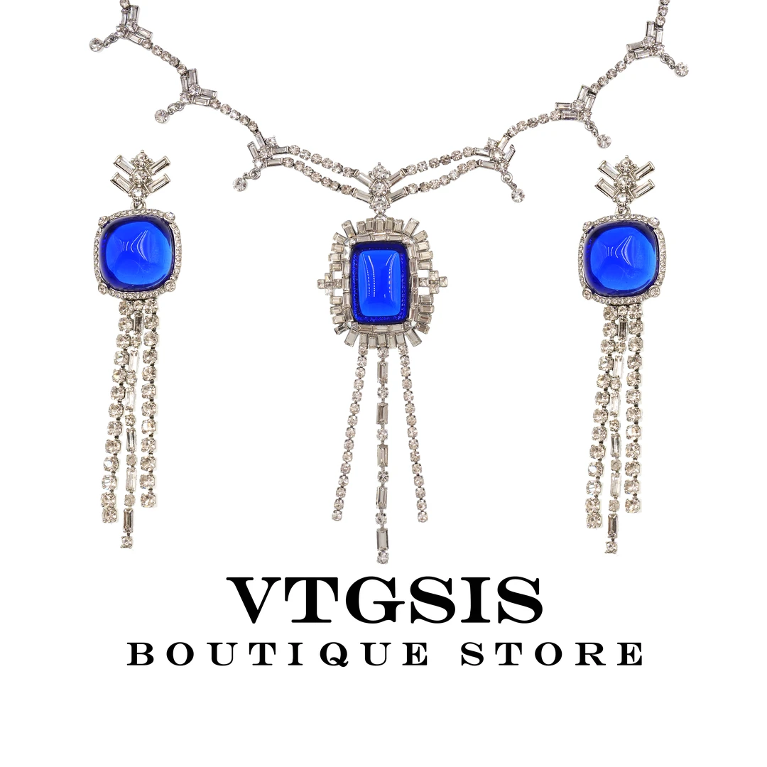 VTGSIS 合金合成锆石耳饰 高级感宫廷风耳钉项链女轻奢3667/21794