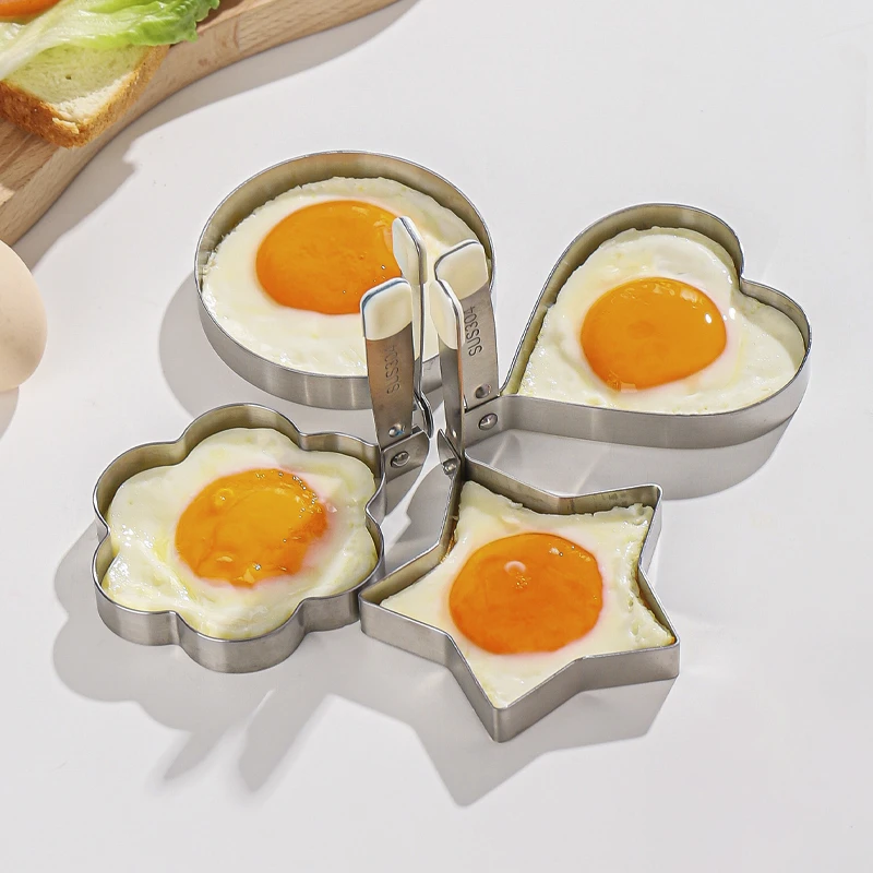 川岛屋抗菌煎鸡蛋模具荷包蛋汉堡牛肉饼不粘定型神器爱心早餐模型