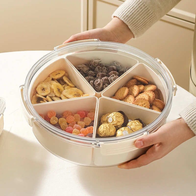 川岛屋果盘家用客厅茶几过年结婚糖果盒瓜子干果收纳盒零食摆放盘