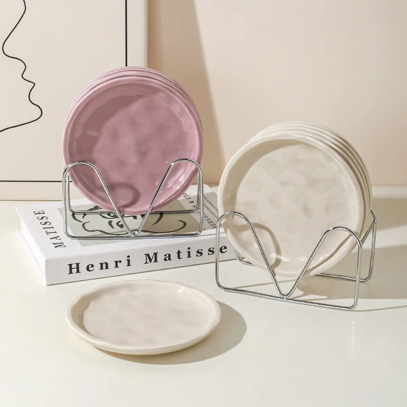 川岛屋吐骨碟家用陶瓷吐骨头盘碟子6寸小盘子高级感餐桌垃圾渣盘