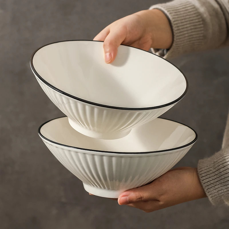 川岛屋陶瓷拉面碗家用2024新款大号斗笠汤碗吃面条大碗泡面汤面碗